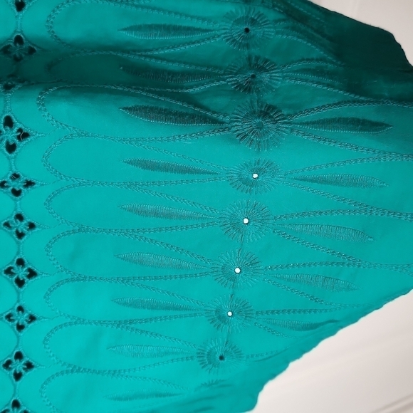 Loft Green Eyelet Pencil Skirt Size 0 NWOT - Picture 5 of 14